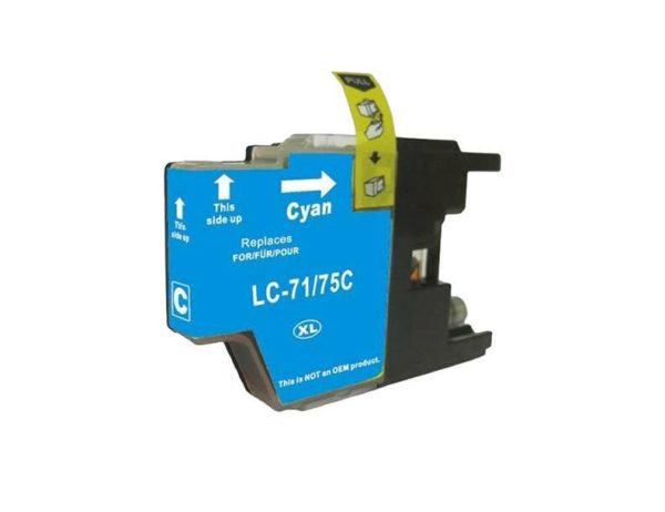 Cyan Brother LC75C XL Compatible Ink Cartridge