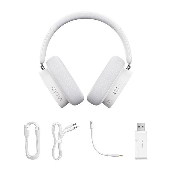 Baseus AeQur GH02 Gaming Wireless Headphones Moon White - Image 5