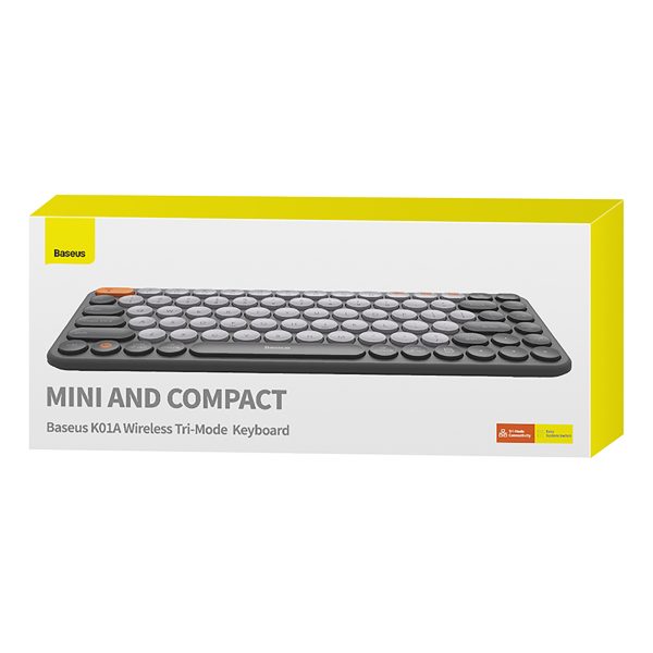 Baseus K01A Wireless Tri-Mode Keyboard - Frosted Gray - Image 10