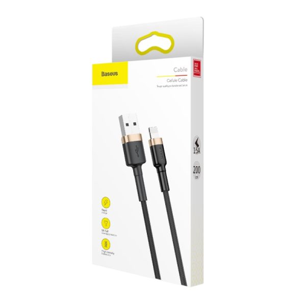 Baseus Cafule Series Fast Charging and Data Cable USB to iOS 1.5A 2M Black - Image 8