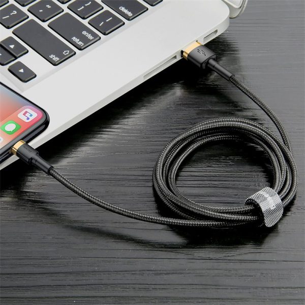 Baseus Cafule Series Fast Charging and Data Cable USB to iOS 1.5A 2M Black - Image 2