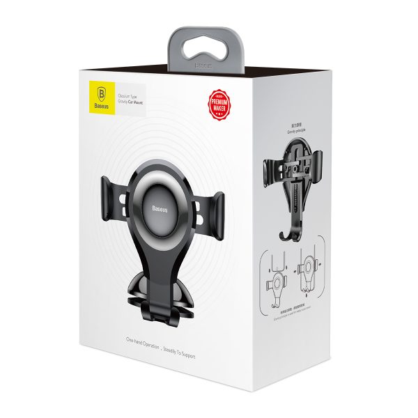 Baseus Osculum Type Gravity Car Mount Black - Image 10