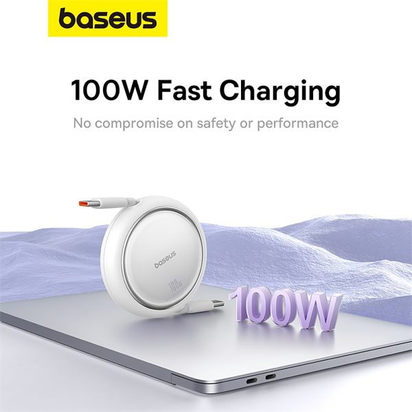 Baseus Free2Draw 100W Mini Retractable Charging Cable 1METER - Image 3