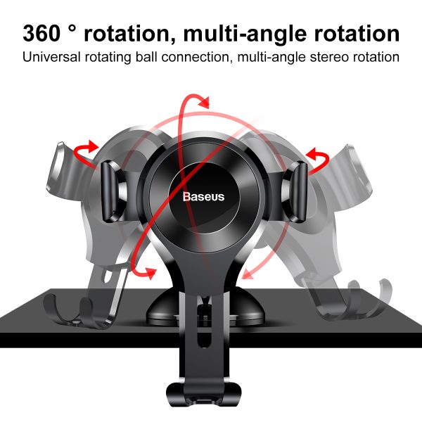 Baseus Osculum Type Gravity Car Mount Black - Image 4