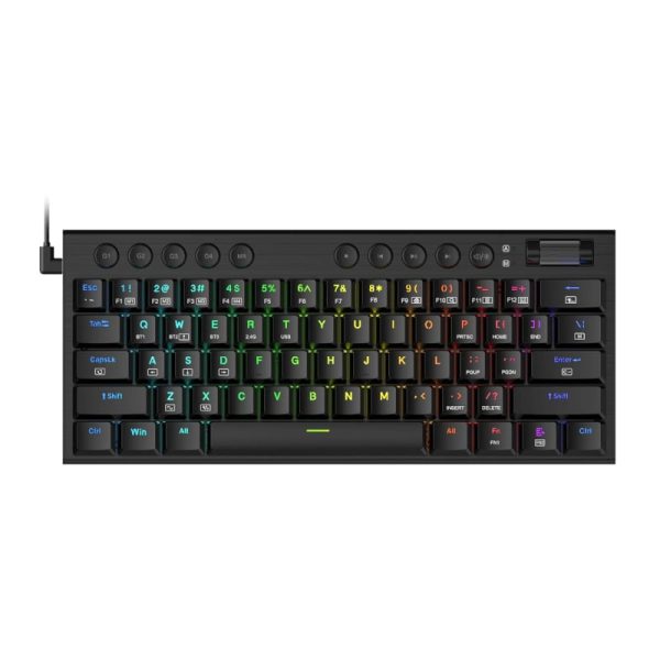 REDRAGON Horus Mini 61Key Red Switch RGB Low Profile Gaming Mechanical Keyboard - Black