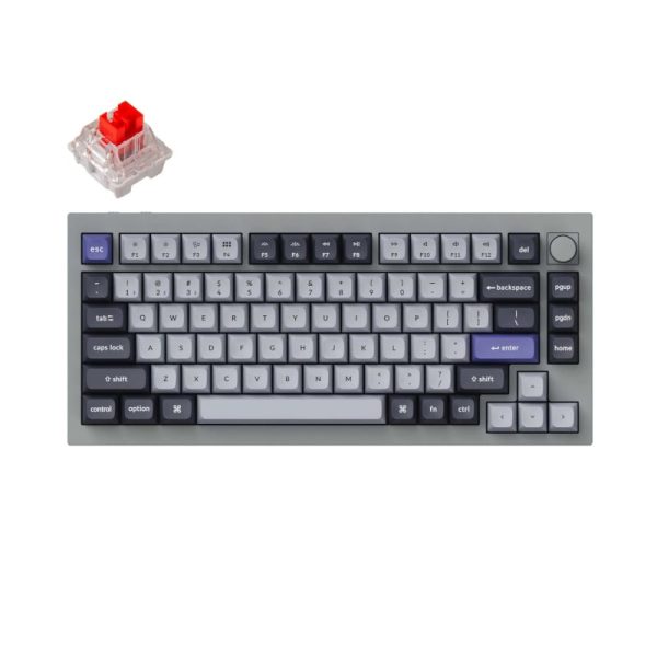 Keychron Q1 Pro 75% Red K Pro Switches RGB Wireless Keyboard - Grey